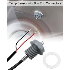 Temperature Sensor Replace 6600-167 Fit for Sundance Spas Jacuzzi Hot Tub, Temp Sensor with High Precision Gold Plated Contacts, with O-Ring Replace 6540-228 and Box End Connector