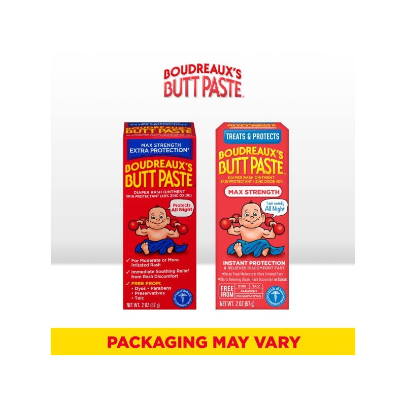 Boudreaux's Butt Paste Maximum Strength Diaper Cream, 2 Ounce (3