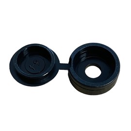JAM2DAY 50 x Screw Cover Caps for 6-8 Gauge Screws (Metric 3.5 to 4.2), Hinged Type (Black)