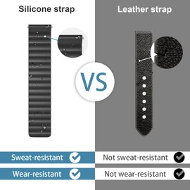 Magnetic Watch Band, Silicone Watch Strap 20mm 22mm Smartwatch Bands, Quick Release Wristband Adjustable Magnetic Closure Women Men Watch Belt Compatible with Galaxy Gear S2 S3 GT2 Fenix 5S Plus