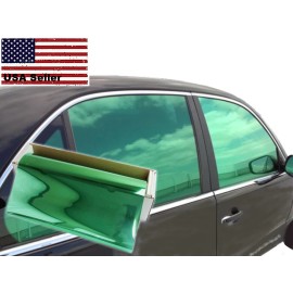 JNK NETWORKS One Way Mirror Film Reflective UV Window Color Tint (Green, 40" x 5')