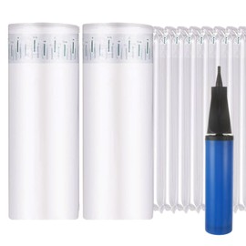 FVIEXE 2PCS 13.7 Inch x 164 Feet Bubble Cushioning Wrap Roll, Large Bubble Air Bubbles for Packaging Moving Shipping Delivering with Free Pump, Inflatable Air Column Bubble Bag Wine Bottle Protector