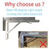 Folding Shelf Brackets 10 inch Heavy Duty,Max Load: 550 lb-Stainless