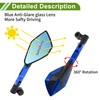 HOPESPANNER Universal Motorcycle Rear View Mirrors Adjustable Bar End Side