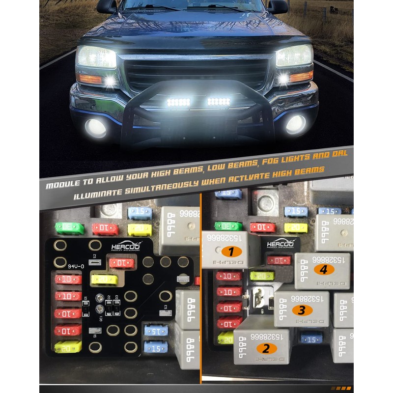 HERCOO Light Module for GM, 8 High Mod Fog lights