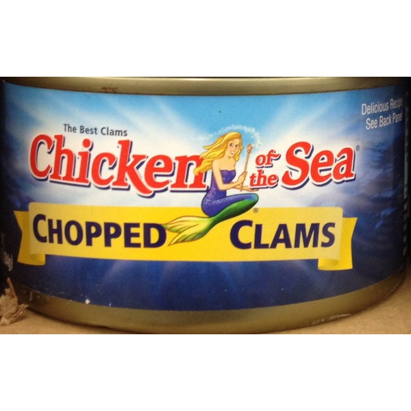 Chicken of the Sea CHOPPED CLAMS 6.5oz (5 Cans)