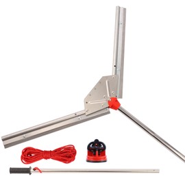 Sancat Lake Weed Cutter ,37" Pond Weed Rake ,Lake rake, Aquatic Pond Plant Cutting Tool,3 Adjustable Cutting Angles , 30ft Throw Rope ,Sharp Stainless Steel Blades Shear Cattail, Reed, Algae & Weeds