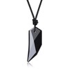 coai Wolf Fang Pendant Necklace, Non-metal, Black