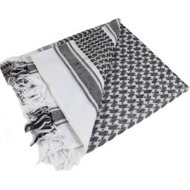 Free Soldier Triangular Unisex Shemagh Neck / Head Scarf, 100% Cotton, Tactical / Arabic / Desert Scarves, 110 x 110 cm, white, 110*110cm