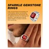 Bestyle Stainless Steel Rings for Men Boys - Classic Red