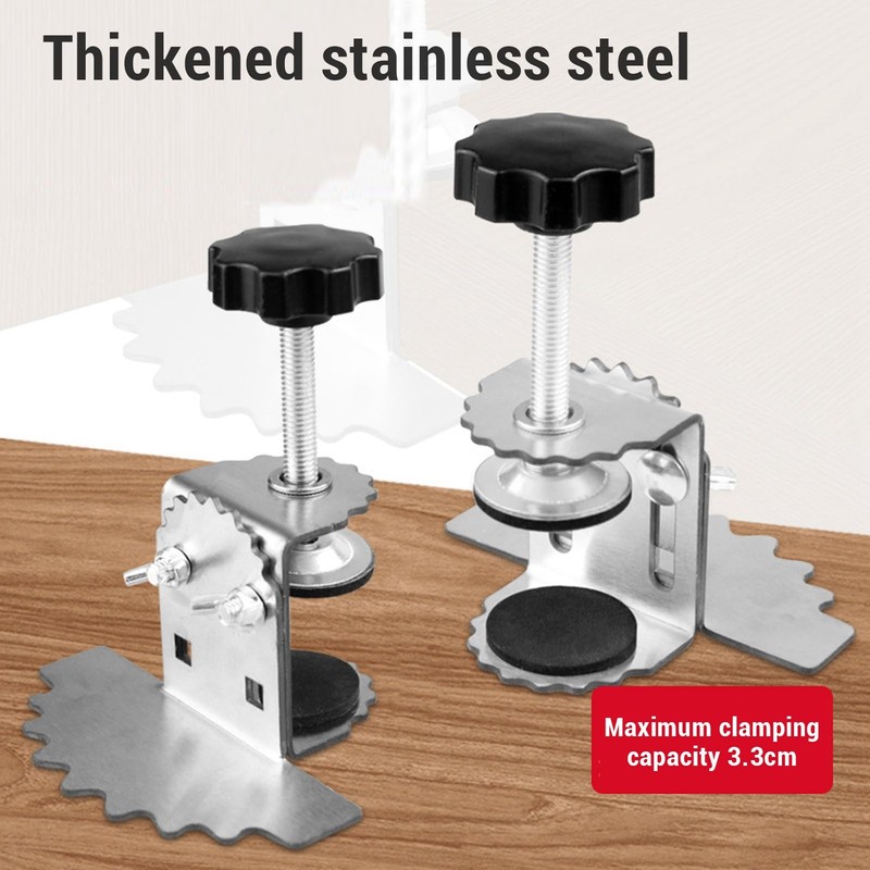 Cabinet Drawer Installation Clamps, 4Pcs Cabinet Door Installation Positioner, Stainless