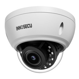 INNOSECU UltraHD 8MP PoE Camera, Wired IP Vandal-Proof Dome Security Camera for Home and Business, Smart Human&Vehicle Detection, Night Vision 100ft, 2.8mm Wide Angle 110°, Built-in Mic, IND8BR56A
