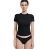 Abonlen Crewneck Short Sleeve T Shirts for Women Fitted Basic