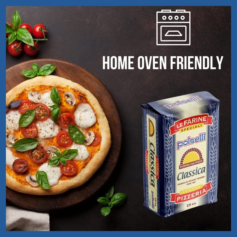 POLSELLI Classica, Type 00 Double Zero Flour, All Natural for