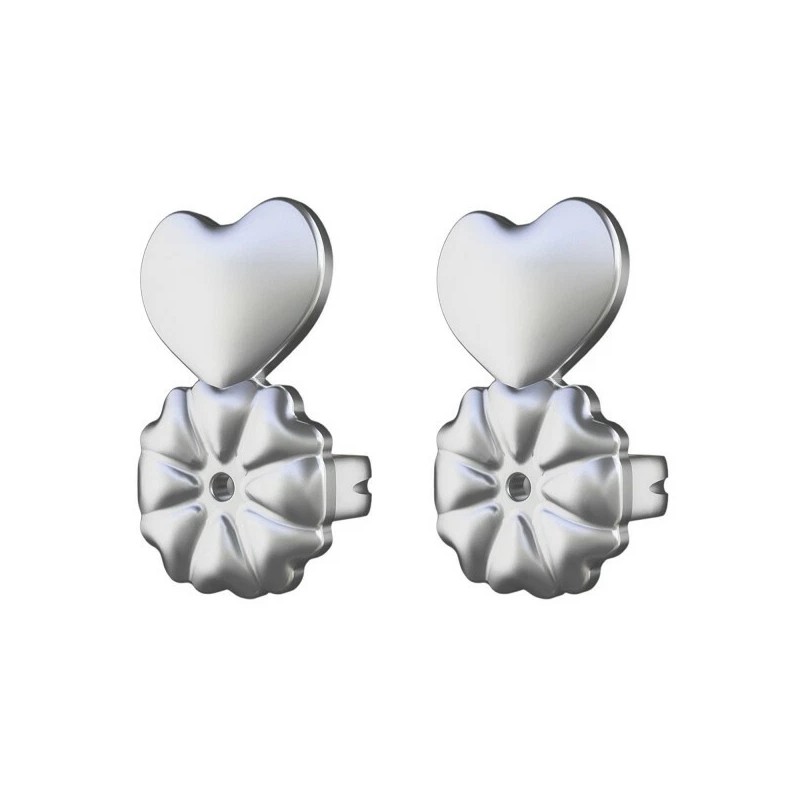 MagicEars 1pr Magic Backs Earring Lifters Silver Enlarged and Torn