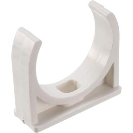 15 Pcs U-Shaped PVC Water Pipe Clamps, Clips Fit for 2" (50mm) Pipes, TV Trays Tubing Hanger Support Pex Tubing (White 50mm)