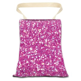 ANKVRP Car Trash Can, Durable Hanging Car Trash Garbage Bag, Cute Automotive Garbage Cans Organizer, Cute Purple Glitter Pattern