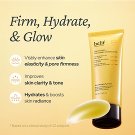 belif Super Knights - Vitamin Collagen Wrapping Peel Off Facial Mask, Elasticity + Hydration, Pore Firmenss & Even Skin Tone, with Multi Vitamin Complex and Glutathione | Korean Skincare, 2.3 fl. oz