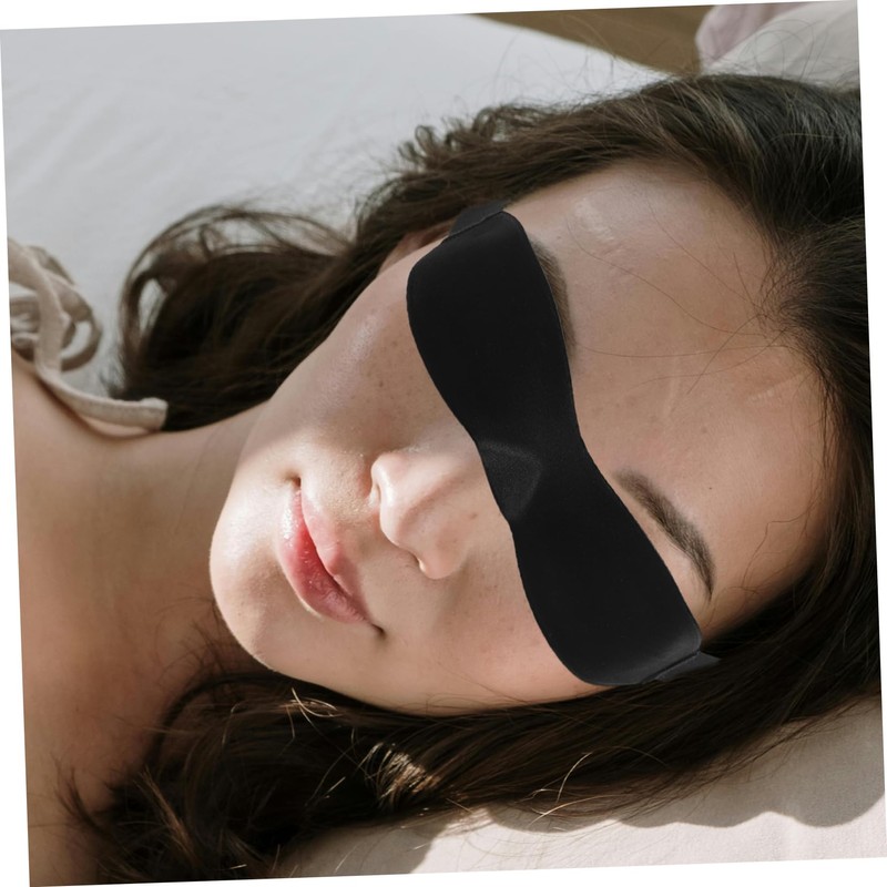SAFIGLE Black Eye Mask for Sleeping Breathable Milk Silk Eye