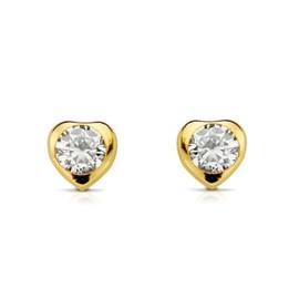 Monde Petit T1795P -18 K Yellow Gold Baby Earrings