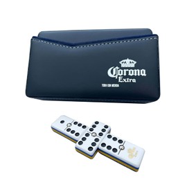 Domino Corona Extra Profesional Fondo Azul en Estuche de Dos Piezas