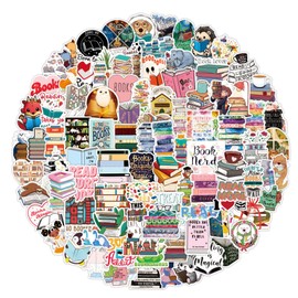 100 Pcs Book Stickers,Reading Stickers,Bookish Stickers for Water Bottles, Book Accessories Stickers,Library Stickers, Vinyl Waterproof Decals for Kids Teens Students Reading Lover Adult (Reading100)