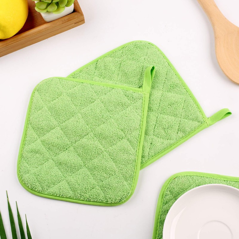 Lifaith 100% Cotton Kitchen Everyday Basic Terry Pot holder Heat