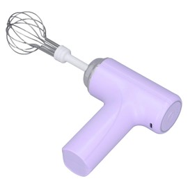 Cordless Handheld Whisk, Electric Hand Mixer Wide Application Lightweight Easy with 2pcs Mixing for Kitchen (Purple)