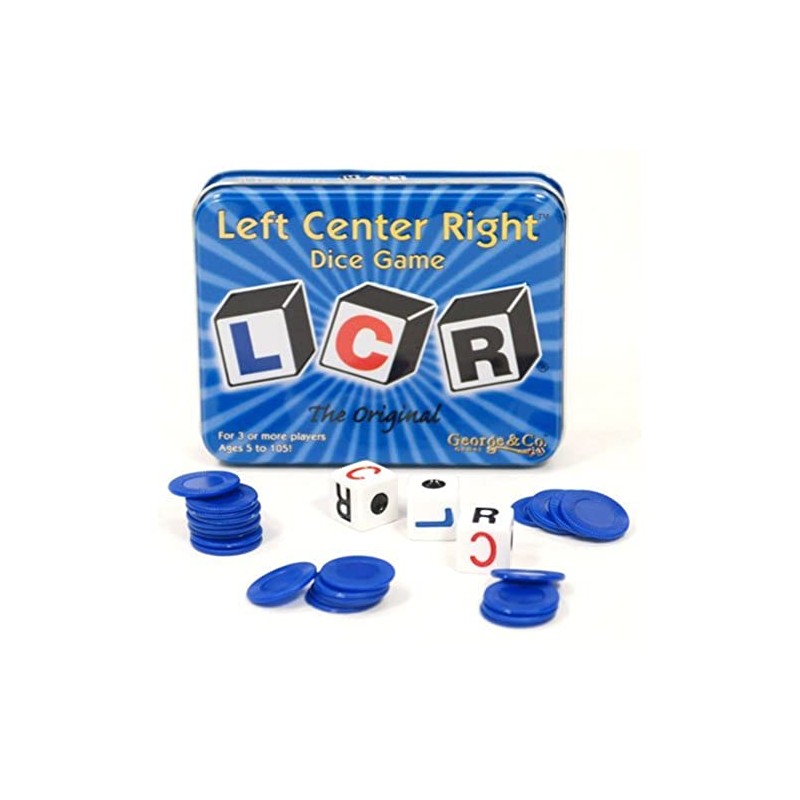 Juego de dados original LCR Izquierda Centro Derecha
