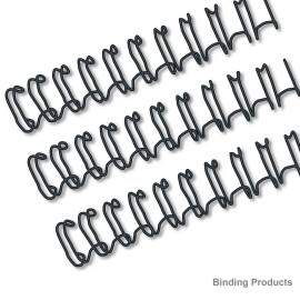 Unbranded 7/16" 3:1 Twin Loop Wire O Binding Spools 34,000 loops - Black
