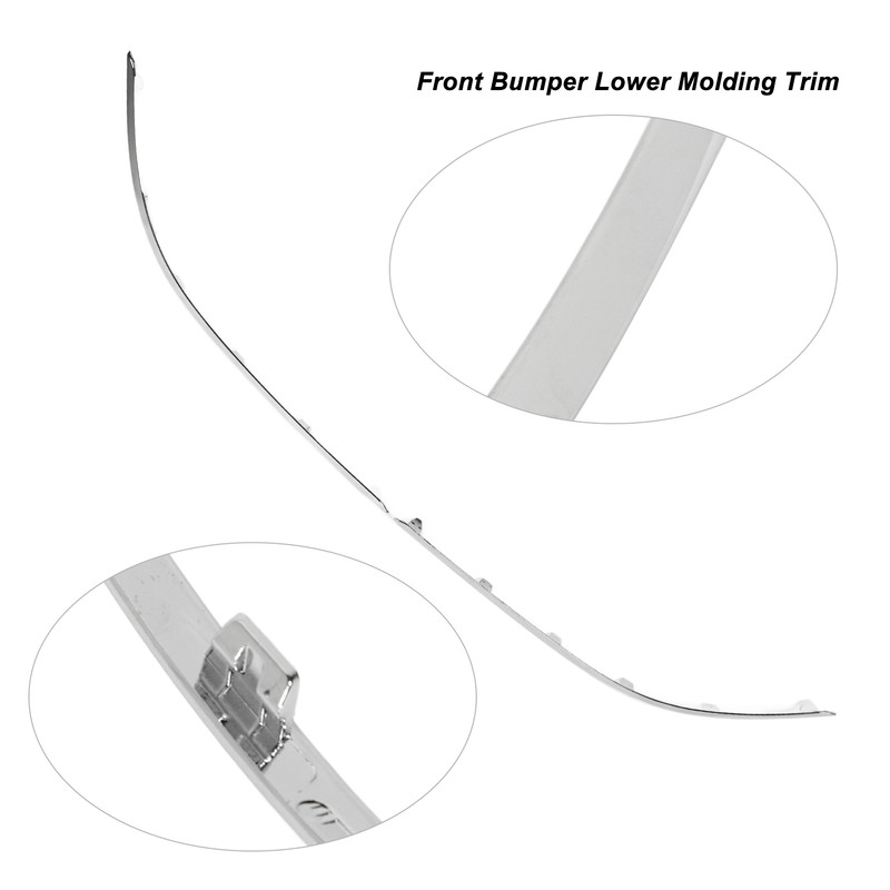 2pcs Front Bumper Lower Chrome Molding Trim Replacement For Benz