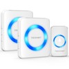 TECKNET Wireless Doorbell, Wireless Doorbell Set, 400 m Range, IP65