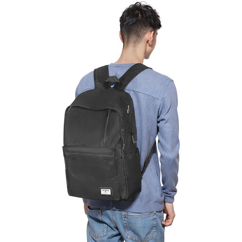 AISFA Men's Rucksack Backpack, PC Bag, Business Backpack, Large Capacity,