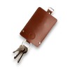 Leather Key Holder with Durable Metal Key Ring – Compact