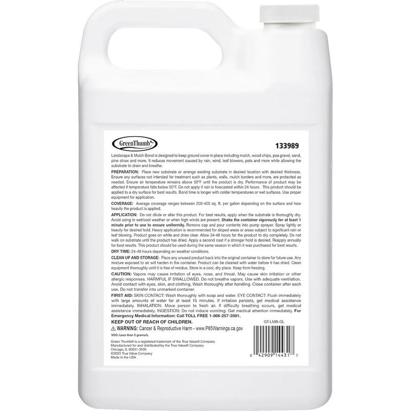 GreenThumb, Landscape and Mulch Bond, Mulch Glue for Landscaping, Rock,