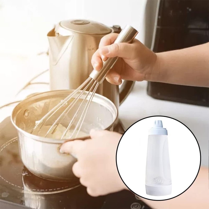 RROAD Hand Dough Dispenser, Pancake Dough Mixing Bottle Dispenser Cupcake