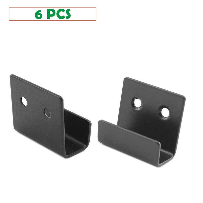 ZHIQIN 6 Pcs Black Heavy Duty Hooks Ceramic Tile Brackets