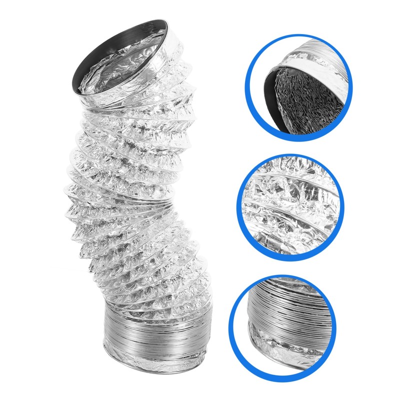 SHINEOFI Flexible Chimney Flue Aluminum Foil Durable Vent Hose for