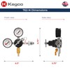 Kegco Commercial Grade Double Gauge Primary Kegerator Nitrogen Gas Regulator