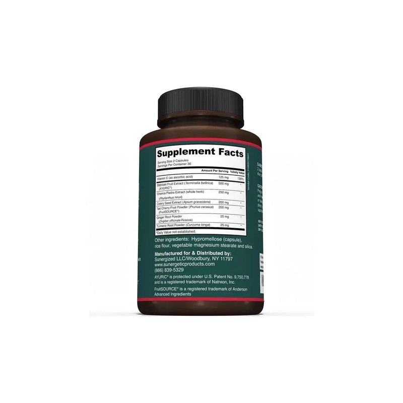 Suplemento Sunergetic De cido rico 60 Cpsulas Sabor Sin sabor