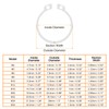 sourcing map 20 Pcs External Retaining Rings, 29.6mm 304 Stainless
