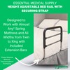Essential Medical Supply Height Adjustable Hand Bed Rail with Attached