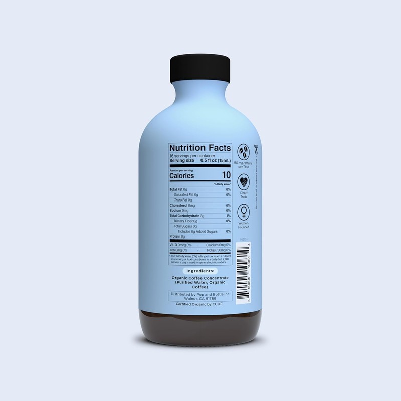 Pop & Bottle Coffee Concentrate - Organic Cold Brew Concentrate,