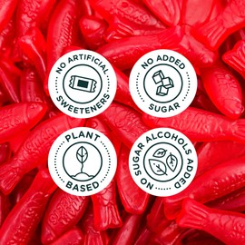 SmartSweets Sweet Fish, Candy with Low Sugar (3g), Low Calorie(100), Plant-Based, Free From Sugar Alcohols, No Artificial Colors or Sweeteners, 1.8oz. (Pack of 6)