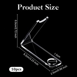 OLYCRAFT 10Pcs Acrylic Pen Holder Display Stand Clear Single Pencil Display Stands Clear Pen Stand Paintbrush Drying Rack Pencil Wand Holder Showcase for Pen Makeup Brush Home School Office Use