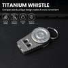 FUNBRO Titanium Emergency Whistle with Fidget Slider Haptic Coin, EDC