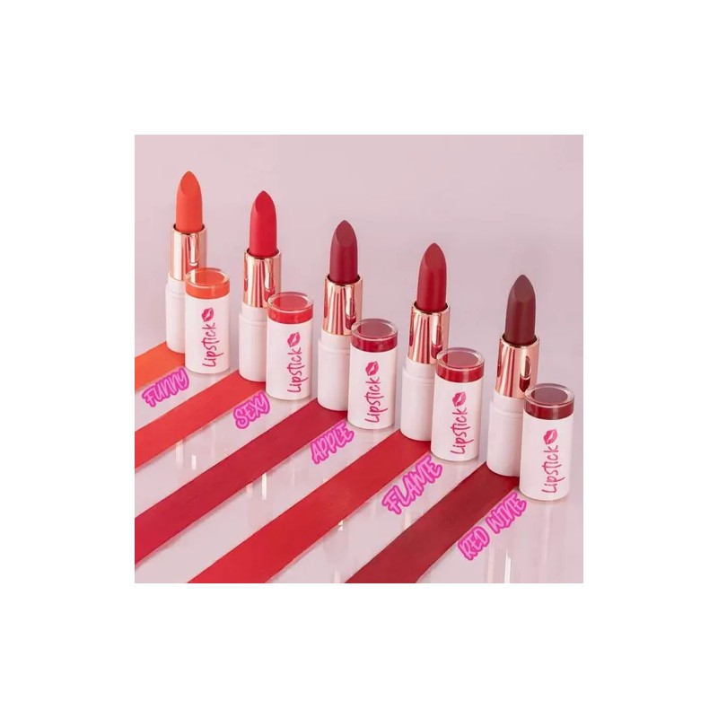 Labial Lipstick Pink Up Mate De Larga Duración