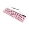 Gaming Keyboard USB Round 104 Keycaps Backlit Ergonomic Fodable Feet
