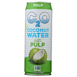 C2O Pure Coconut Water with Pulp | Plant Based | Non-GMO | No Added Sugar | Essential Electrolytes | 17.5 FL OZ (Pack of 12)
