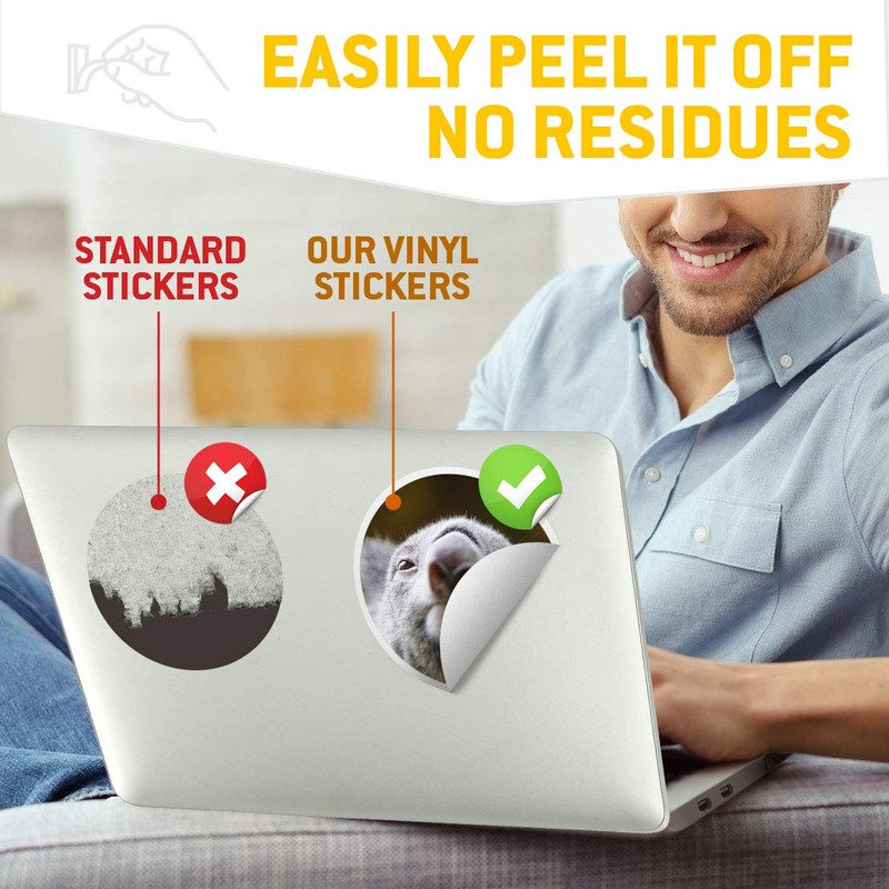 Vinyl Stickers (Set of 2) 7.5cm - Koala Bear Close